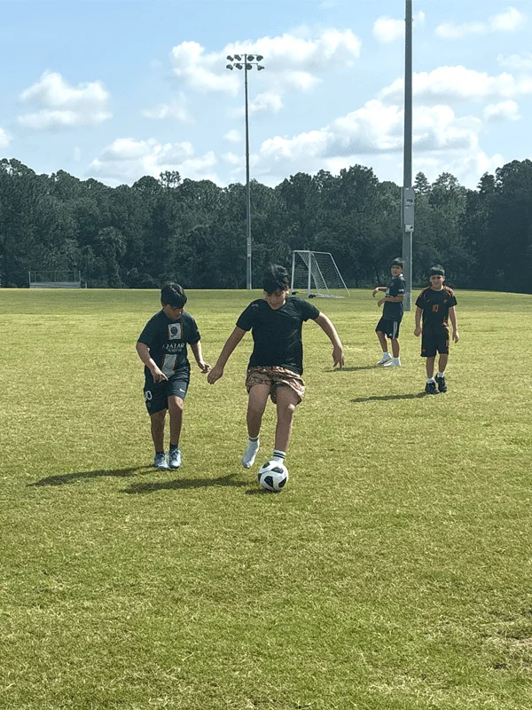 Small Group of kids training